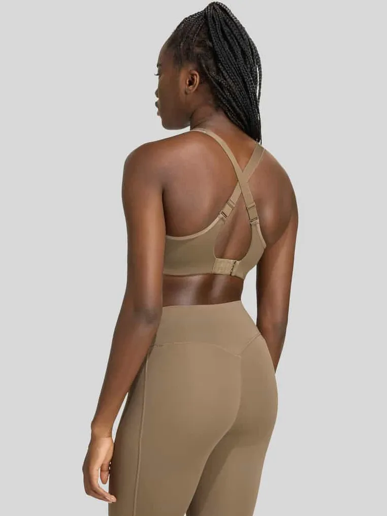 Adidas Optime Workout high support sportbeha bruin, foto 3