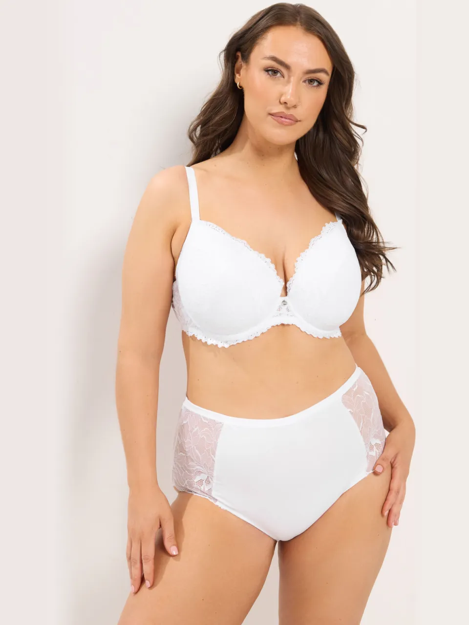 Yours Witte Microfiber Kanten Maxislips-42, foto 4