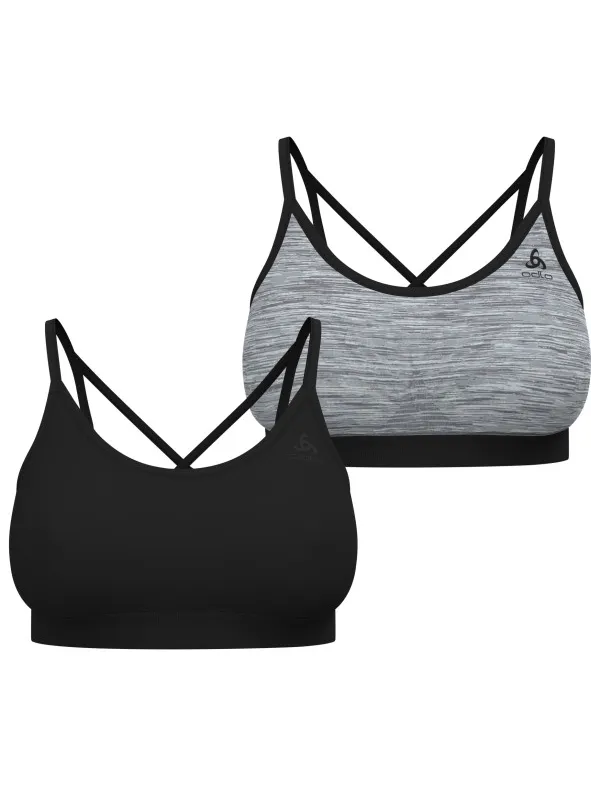 Odlo Seamless Low Sport Bra sportbeha zwart Zwart/Grijs
