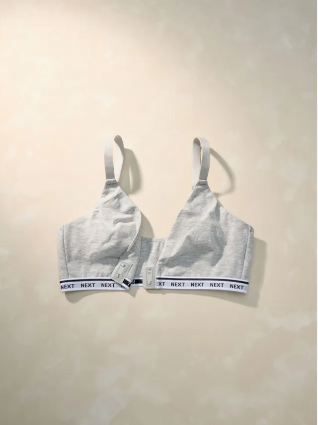 Next Dames - Adaptive Logo Cotton Bralet - Grijs Grey