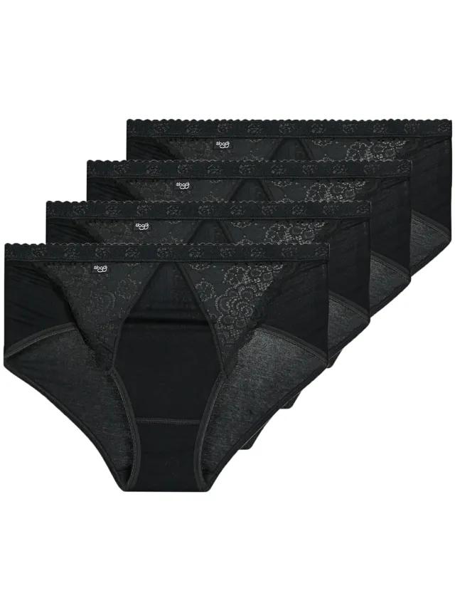 Sloggi Chic Midi Pack X4 slips zwart