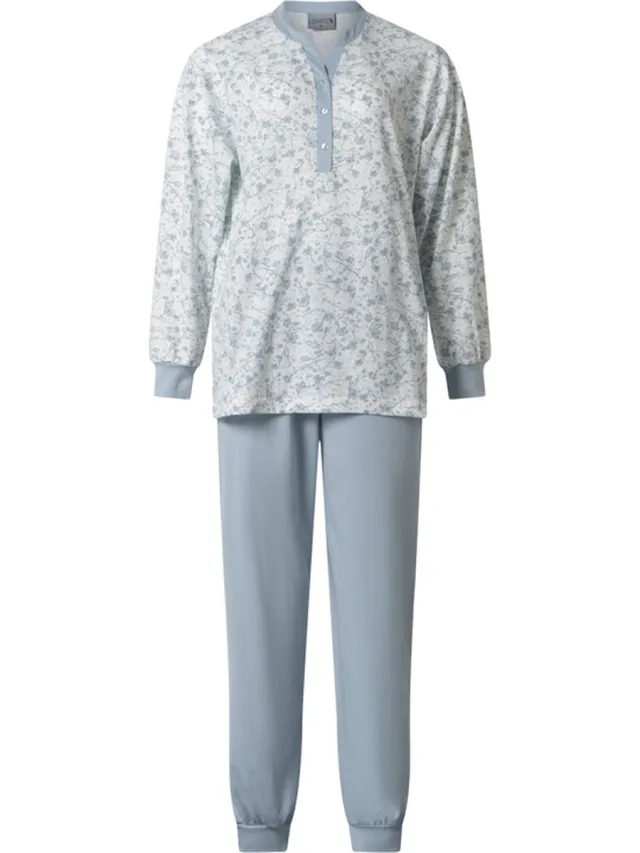 Lunatex dames pyjama 124234 - ocean blue Blauw