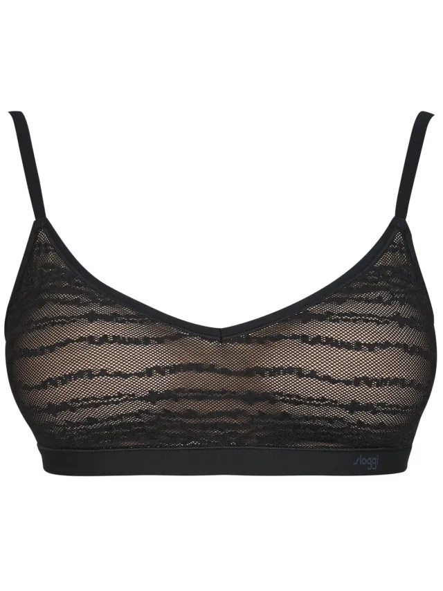 Sloggi FREE Evolve PU Lace bralette zwart