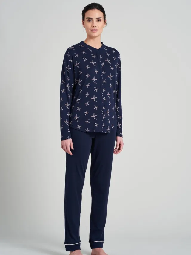Schiesser Sence of Nostalgia – Pyjama – 175556 – Dark Blue - 38