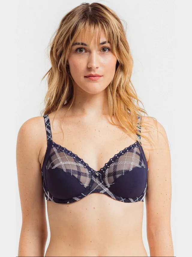 Louisa Bracq Albanach Volle Cup BH Blauw Nuit Electrique