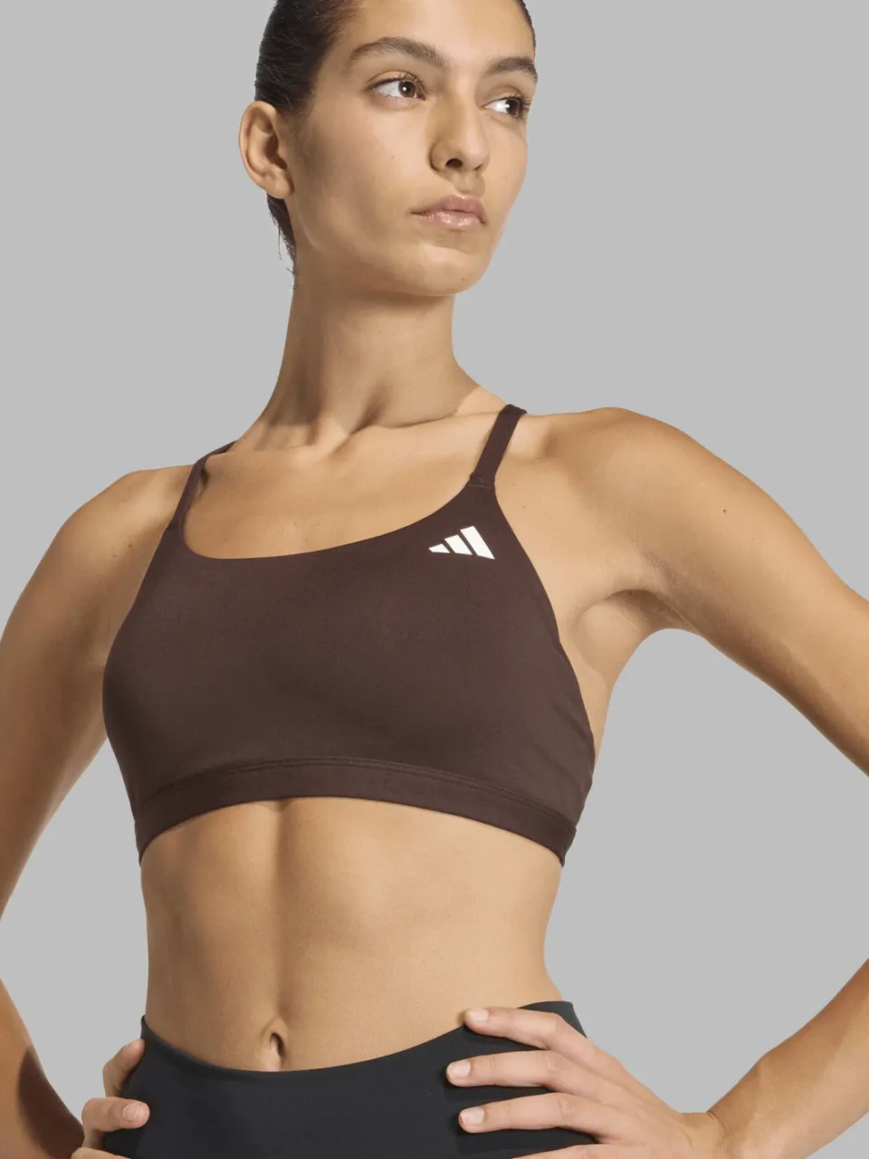 Adidas Performance Optimé sport-bh light support - bruin, foto 5
