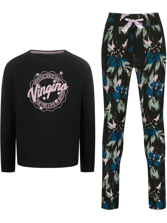 Vingino Wayra Kinder Pyjamaset - Deep Black