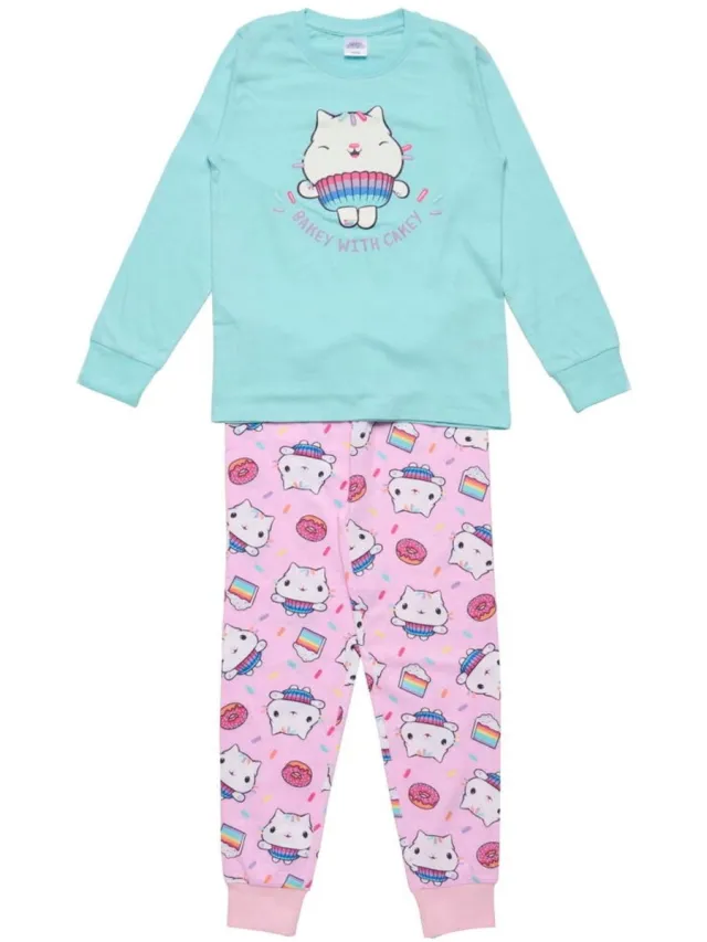 DREAMWORKS GABBY’S DOLLHOUSE Gabby's Dollhouse Pyjama - Polyester - Roze - Blauw Meerkleurig