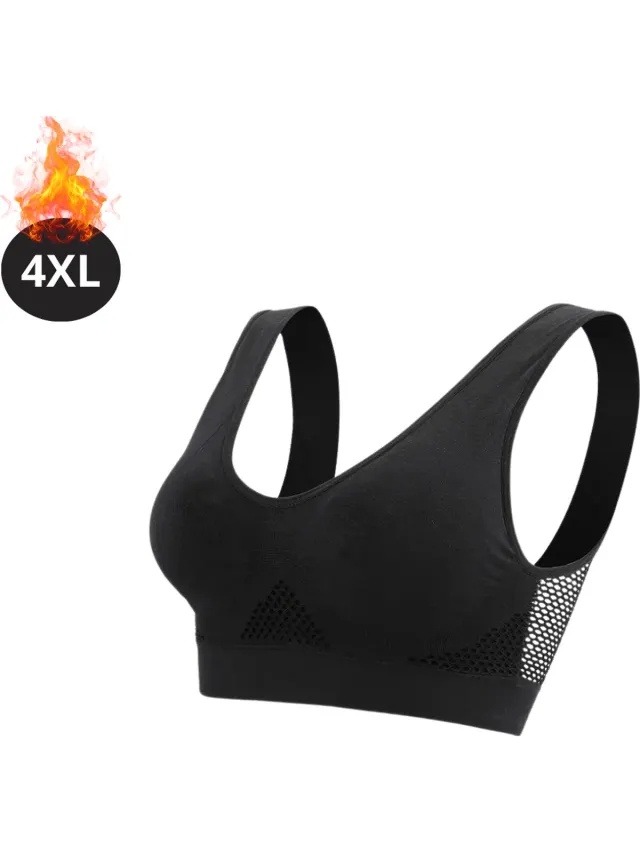 Bovista BH Zonder Beugel - Zonder Bandjes - Push-up Bh's - Comfort Beha - Comfortabel - Sterk - Plus Size - Zwart