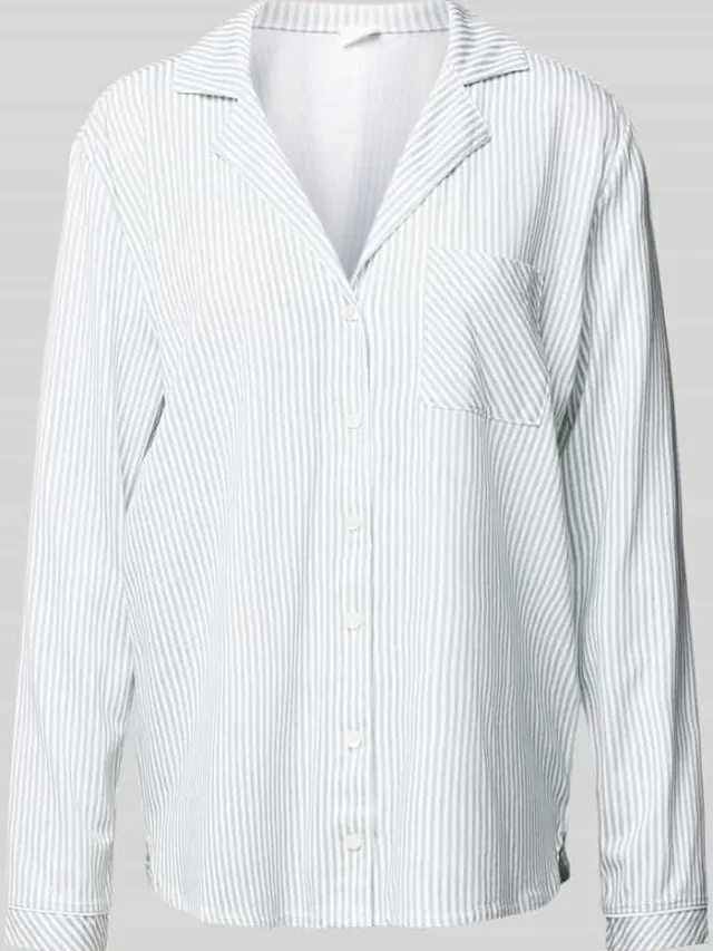 s.Oliver Loose fit pyjamabovendeel van mix van katoen en viscose Olijfgroen