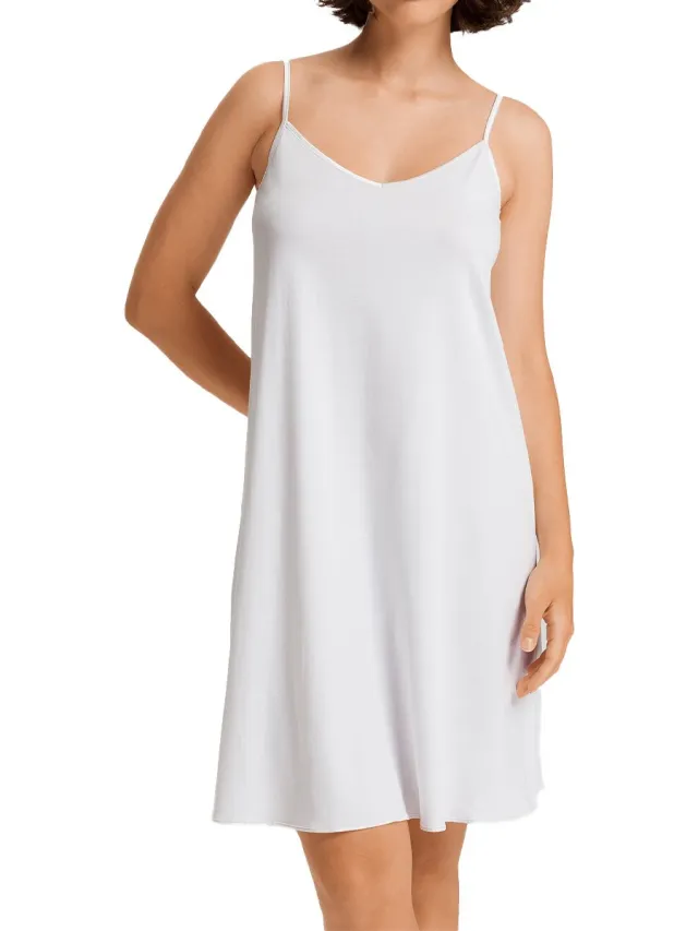 Hanro Sleepshirt Spaghettidress Cotton Silk white
