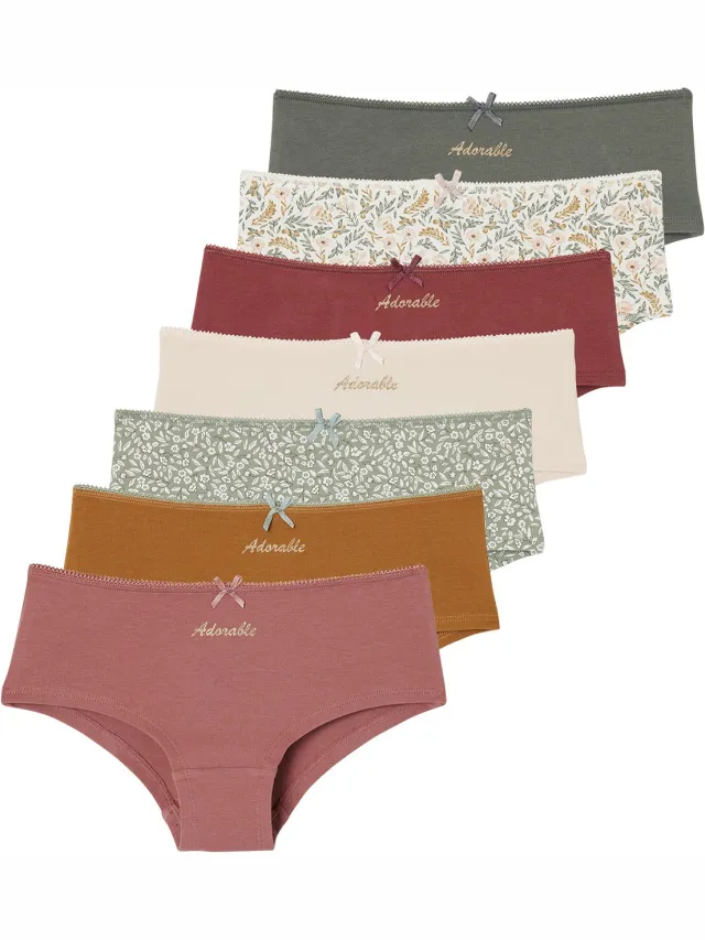 vertbaudet Set van 7 "Adorable" meisjesshorties rozen