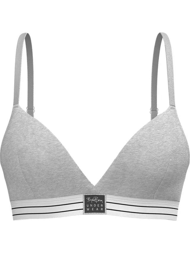 Björn Borg dames core original triangle bralette grijs