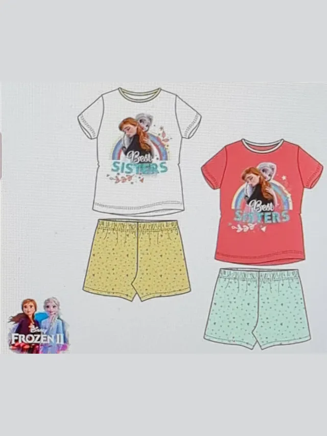 Disney Frozen Frozen Shortama Wit/geel Best Sisters
