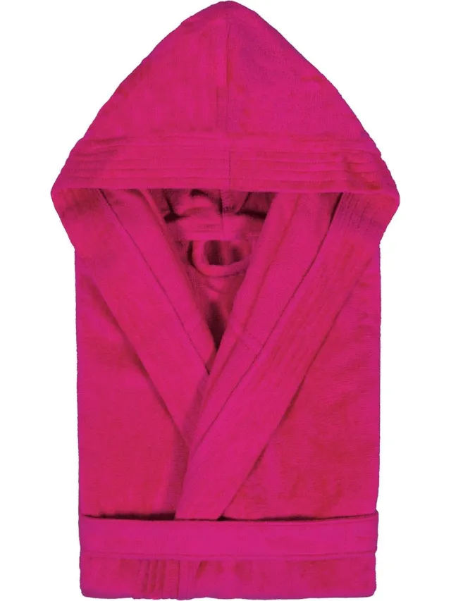 Cool Duplex Badjas met Capuchon Uni Cool Velours fuchsia col 1822
