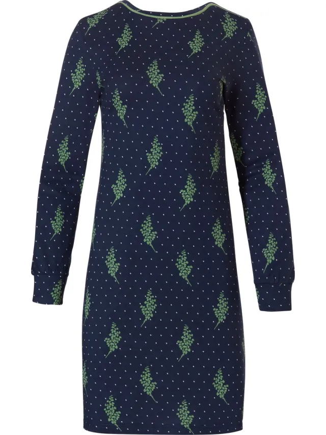 Pastunette Deluxe - Jade - Nachthemd - Blauw/Groen