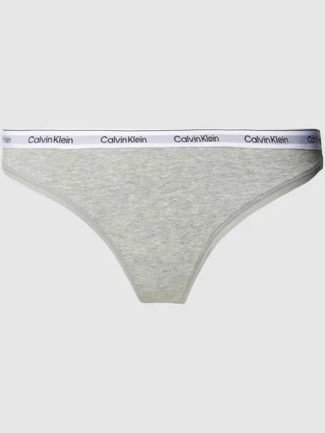 Calvin Klein String in effen design lichtgrijs, foto 2