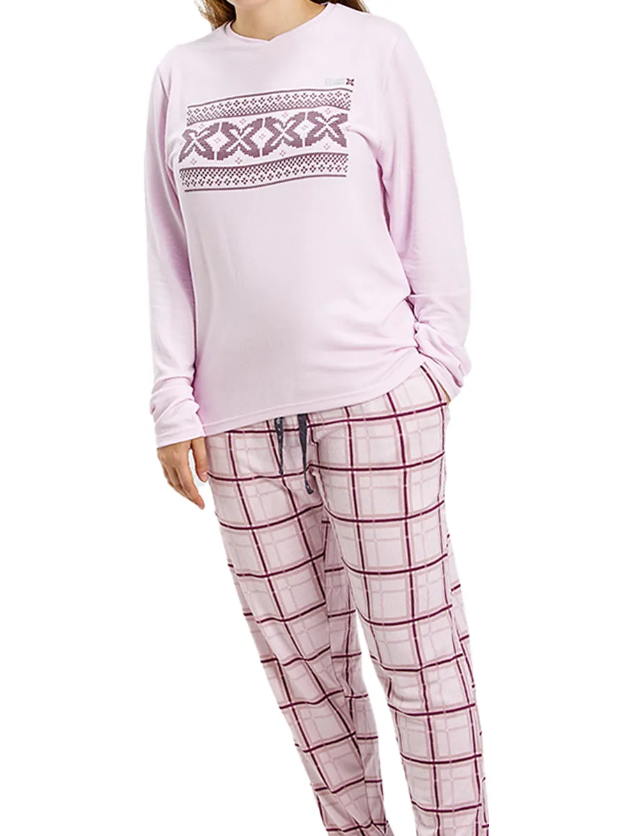 Munich Pyjama met lange mouwen MUDP0100 roze, foto 2