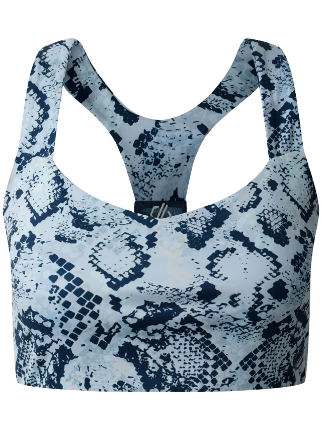 Dare 2b Dare2b Dames swift iii slangenprint sportbeha Hemelsblauw