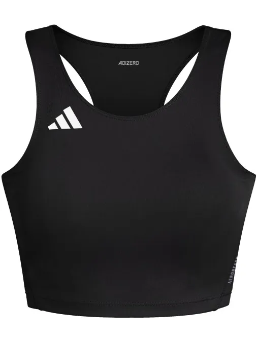 Adidas ADIzero Essentials running crop top zwart