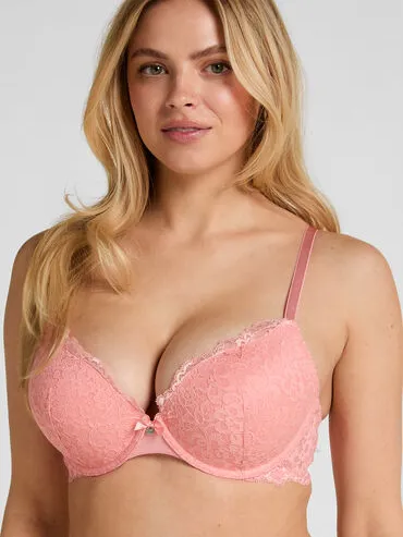 Hunkemöller Voorgevormde push-up beugel bh Marine Roze