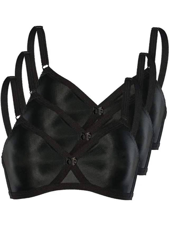 Sassa 3-pack Zachte bh Functional Bras Zwart