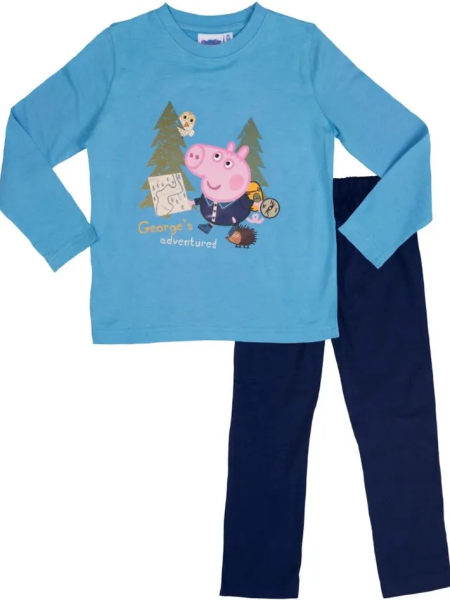 Peppa Pig Pyjama - George's Adventure - Blauw/Navy - Katoen