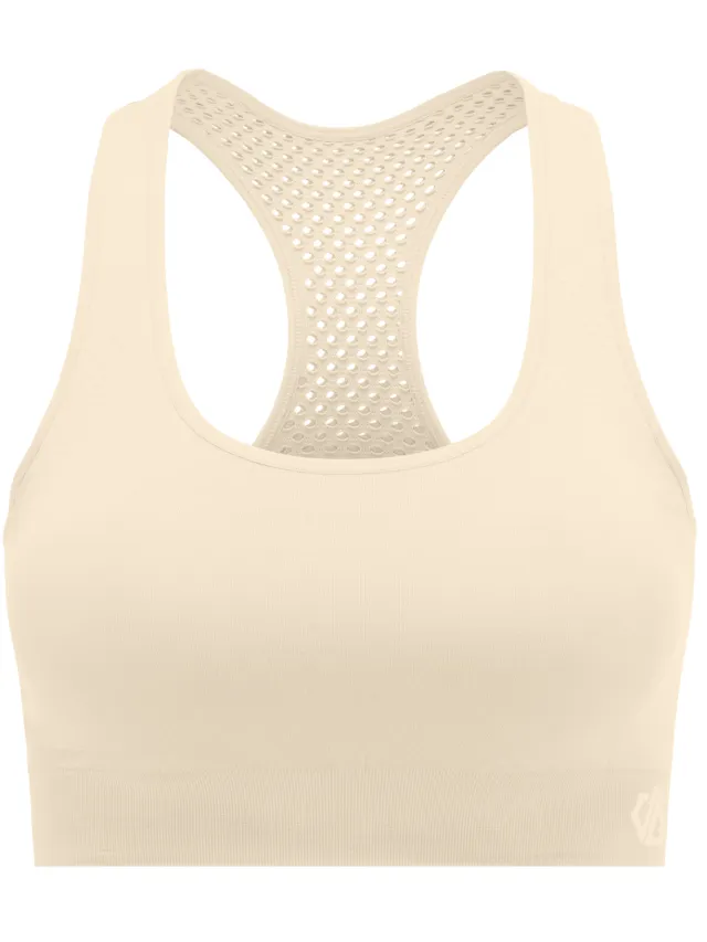 Dare 2b Dames/Dames Dont Sweat It II Sportbeha (Amandelmelk) Wit/Goud
