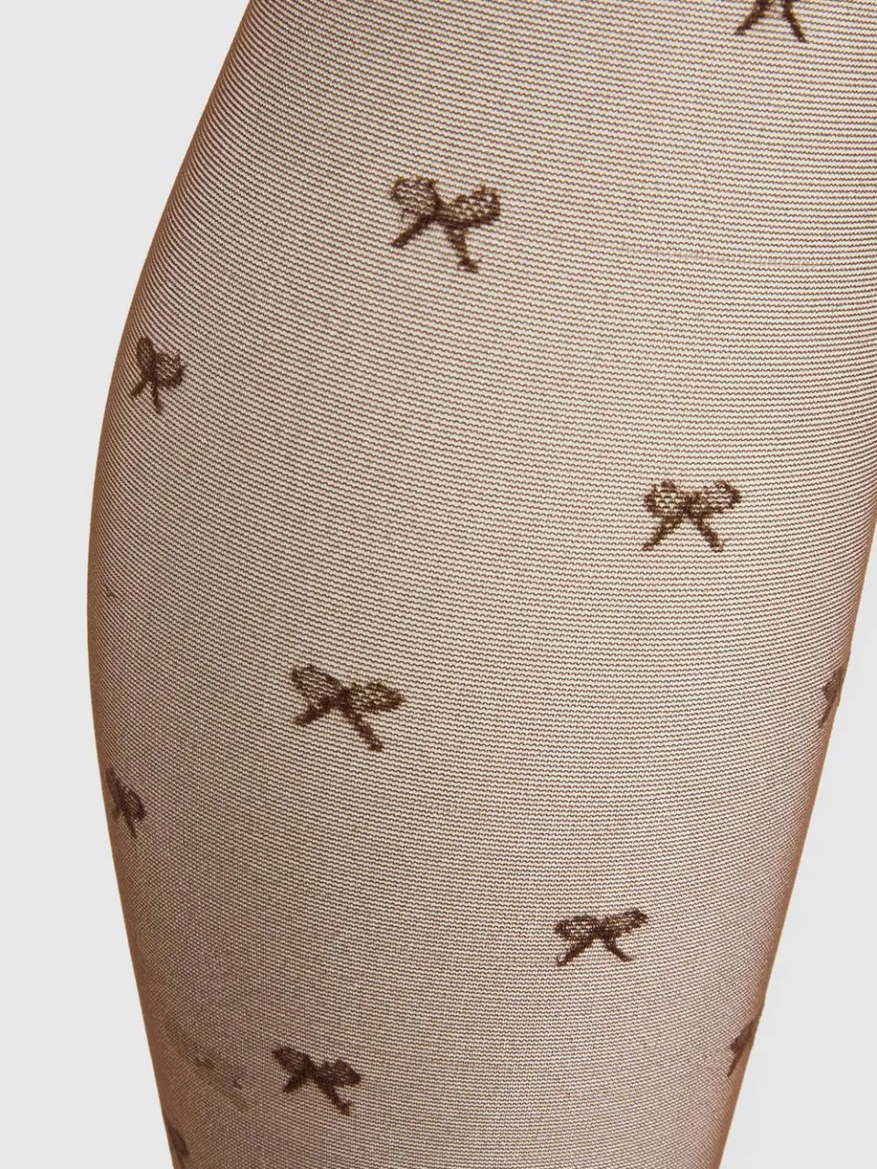 boohoo Dames Panty Met Mini Strikjesprint chocoladebruin, foto 3