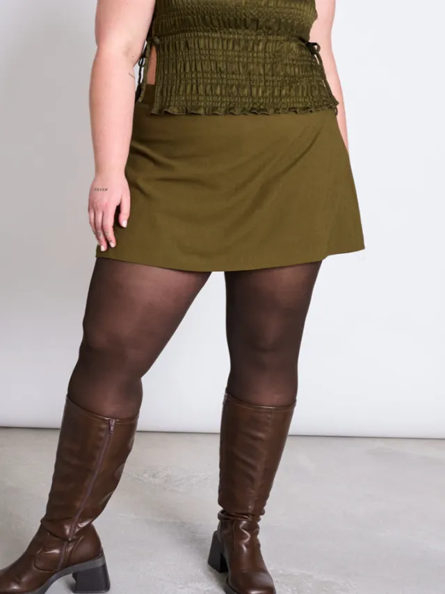 JAN N JUNE dames vegan Skort Mini Fynn Rosemary Groen