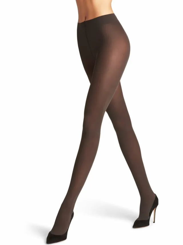 Falke Pure Matt dun fijn versterkt zacht zonder motief effen mat elegant comfortabel Half Ondoorzichtig 50 Denier Grijs Dames panty-M anthracite