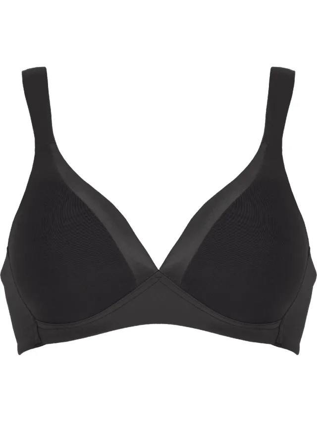 Naturana Soft bh met glansband - 5119 - Zwart