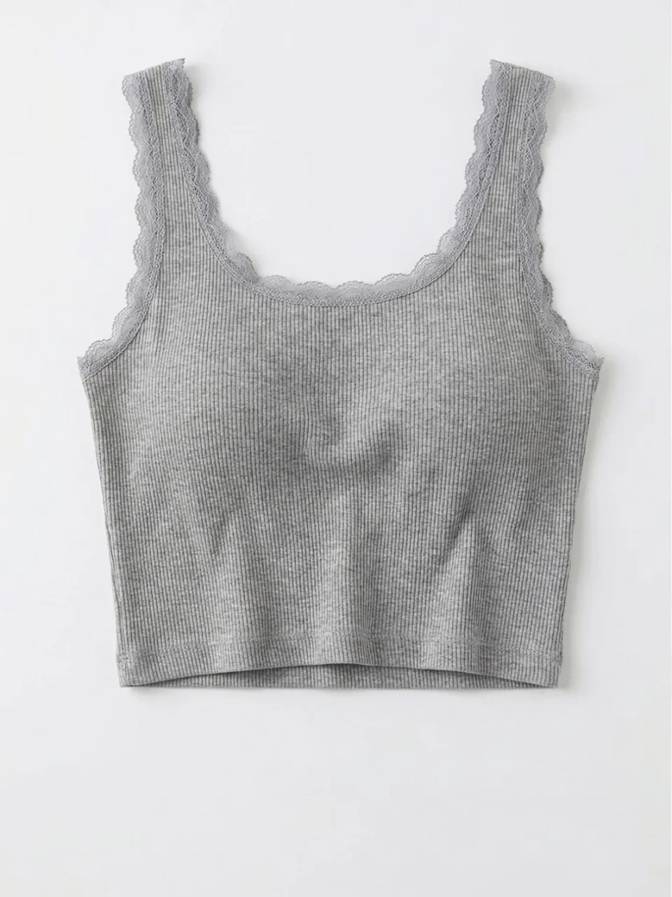 OTS Katoenen bralette lichtgrijs, foto 2