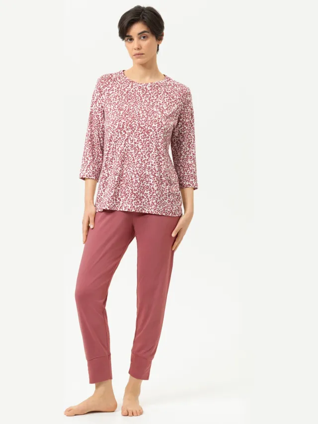 Mey Luipaardpyjama Serie Sleepy Leo Bridal Rose roze