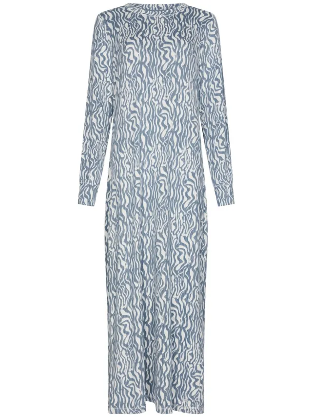 Pastunette Blue Mirage - Lang Nachthemd - Blauw - Fleece
