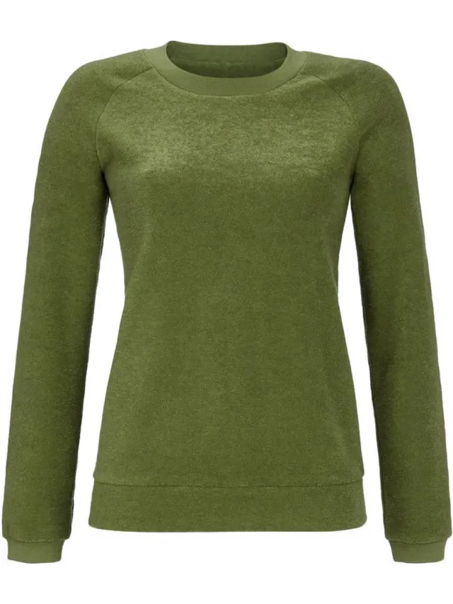 Ringella Warm olijfgroen pyjamashirt - Groen - Maat - 38