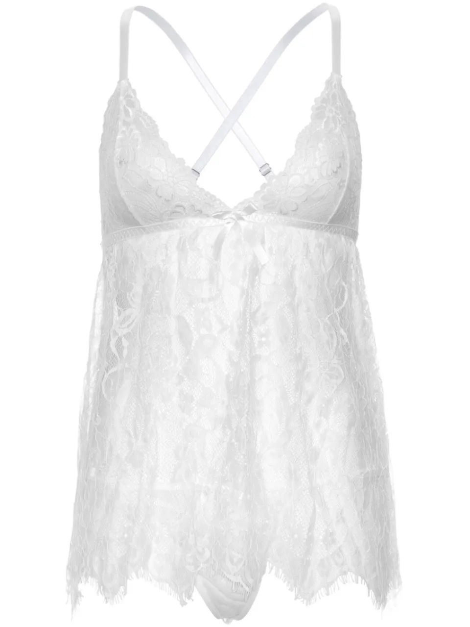 Leg Avenue kanten babydoll met string wit, foto 3