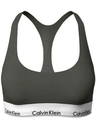 Calvin Klein Modern Cotton bralette ongevoerd groen