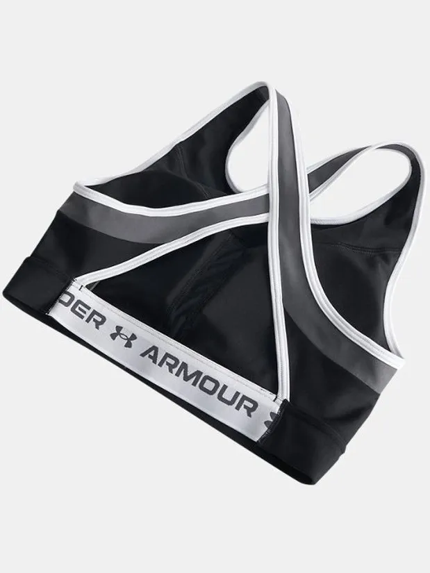 Under Armour , UA Crossback Mid Open Back 6005838-004, 6005838-004, Female, Black Under Armour UA Crossback Mid Open Back sportbeha voor dames - zwart