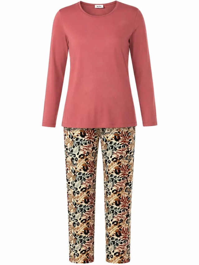Gionettic Dames Pyjama Lange Mouwen en Lange Broek – Viscose – print – Zacht, Comfortabel en Ademend – Multi