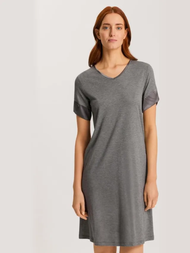 Hanro Virginia Nachthemd 074874 Stone Melange Grijs