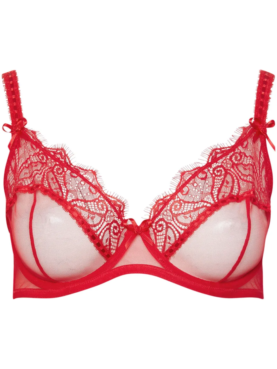 Playful Promises Yours Rode Kanten Bh Met Lintdetail En Beugelsize rood, foto 2