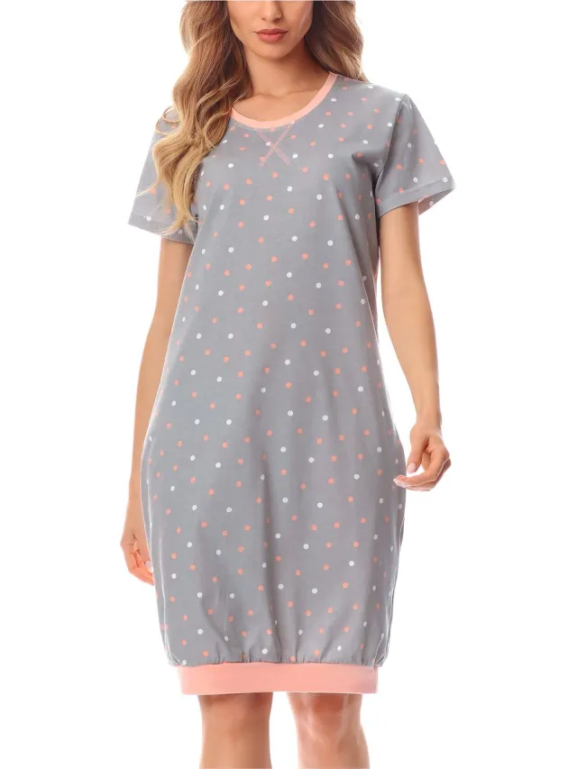 Merry Style Dames Pyjama - Korte mouwen – Katoen – Grijs/stippen – XXL - MS-MS10-184-ND