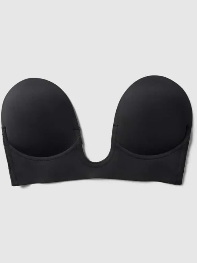 MAGIC Bodyfashion Push-up-bh met zelfklevend design model 'Luve Bra' Zwart