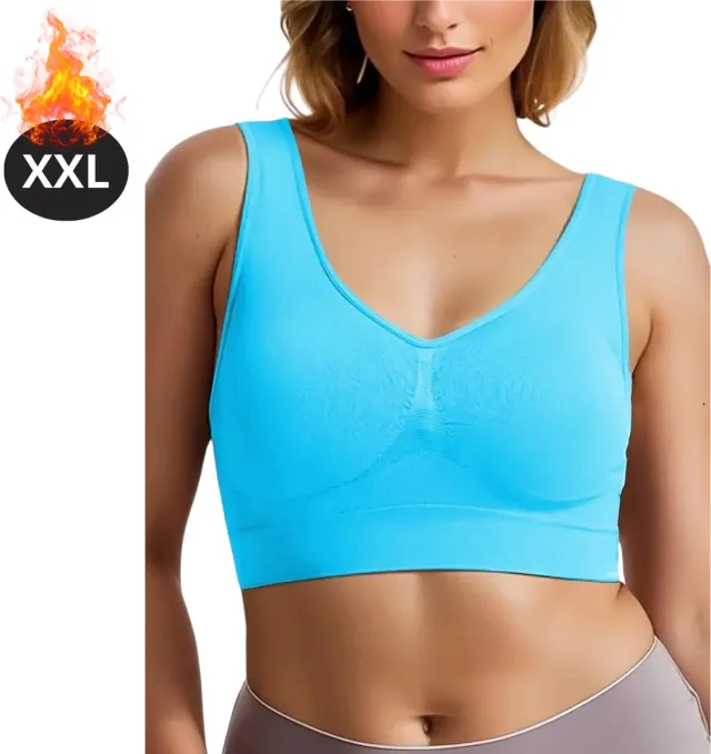 Livano BH Zonder Beugel - Zonder Bandjes - Push-up Bh's - Comfort Beha - Gemengd - Comfortabel - Lichtblauw