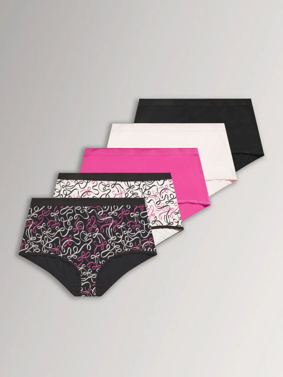 Yours 5Pack Zwarte Maxislip Met Strikprint-60, foto 2