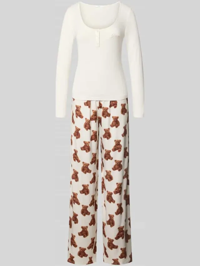 Guess Pyjama van viscosemix model 'ARIA' Beige