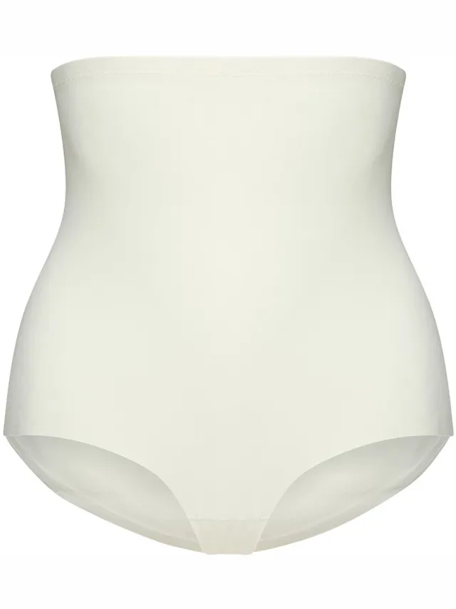 Bye Bra corrigerende slip, hoge taille, lasergesneden rand, hoge controle, shapewear voor dames, 5 kleuren, wit