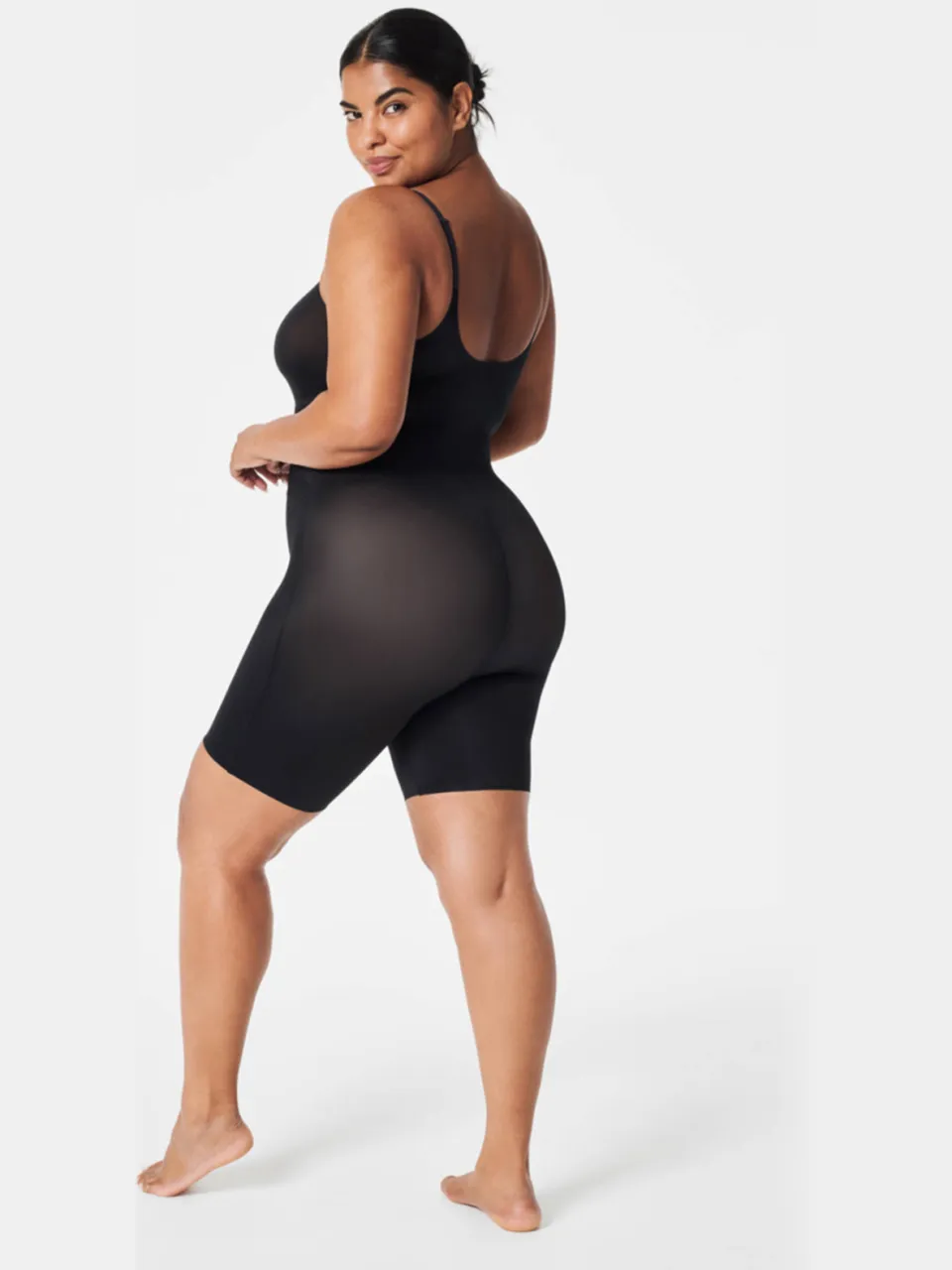 SPANX SPANXshape™ Invisible medium corrigerende Closed-Bust Mid-Thigh bodysuit zwart, foto 5