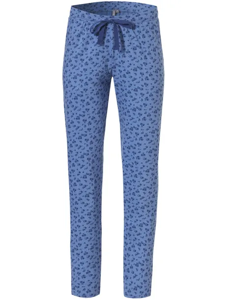 By Louise Dames pyjama set interlock lange mouw + broek blauw, foto 2